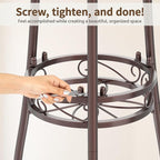 LASZOLA 3 Tier Bronze Metal Plant Stand - Image 7