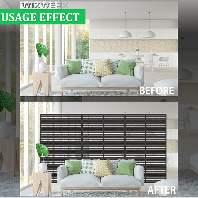 6FT Outdoor Metal Privacy Screen – Decorative Privacy Fence and Room/Garden - Image 4