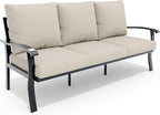 HOMREST Outdoor Couch Aluminum Patio Furniture Sofa, 3-Seat All-Weather Metal by HOMREST