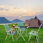 VINGLI Patio Lawn Webbed Folding Chairs1 Piece, Outdoor Beach Chair Portable - Image 7