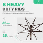 JEAREY 9FT Outdoor Patio Umbrella - Image 7