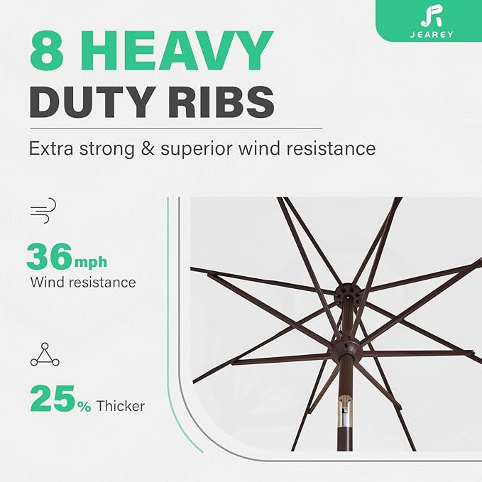 JEAREY 9FT Outdoor Patio Umbrella - Image 7