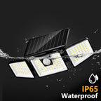INCX Solar Motion Sensor Lights Outdoor, 3 Heads Security Lights Solar Powered - Image 4