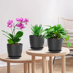 7 inch Plant Pots, 5 Pack Flower Pots - Image 6