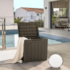 JUMMICO 31 Gallon Resin Deck Box Waterproof Indoor Outdoor Storage Boxes - Image 3