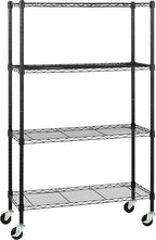 Amazon Basics 4-Shelf Heavy Duty Garage Shelving Storage Unit on 3" Wheel by AmazonBasics