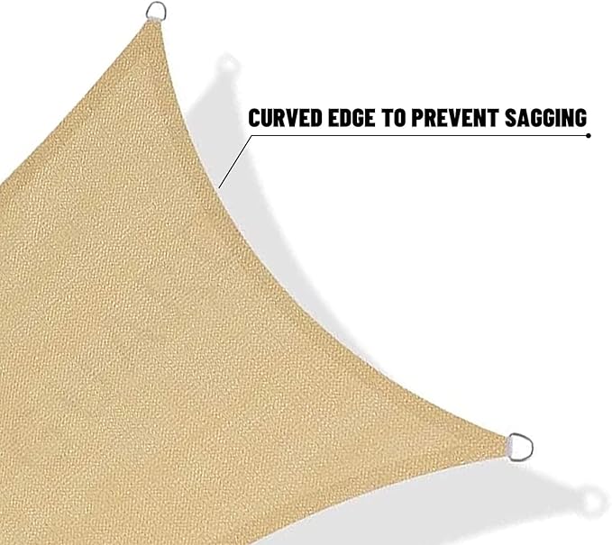 SUNNY GUARD Custom Size 7'x9' Sand Sun Shade Sail Rectangle UV Block Shade - Image 7