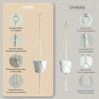 Macrame Plant Hanger Polyester Rope 42 Inch Outdoor Indoor Adjustable Hanging - Image 6