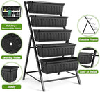 SEJOV 4FT Vertical Raised Garden Bed, 5 Tiers Elevated Planter Box - Image 3