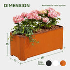 Corten Steel Planter Box-36"x15"x15"-Large Rectangular Planters - Image 2