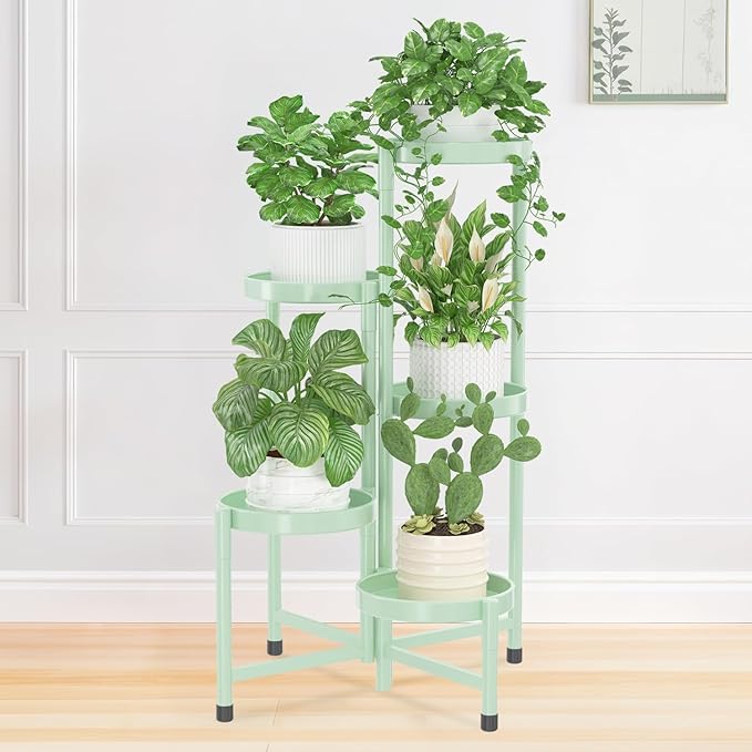 iDavosic.ly Plant Stand Indoor Outdoor, 5 Tier Corner Metal Flower Display by iDavosicly