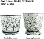 Gepege 6 Inch Beaded Ceramic Planter Set of 2 - Image 2
