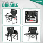 SUNNYFEEL Heated Camping Directors Chair, Heavy Duty, Oversized Outdoor - Image 7