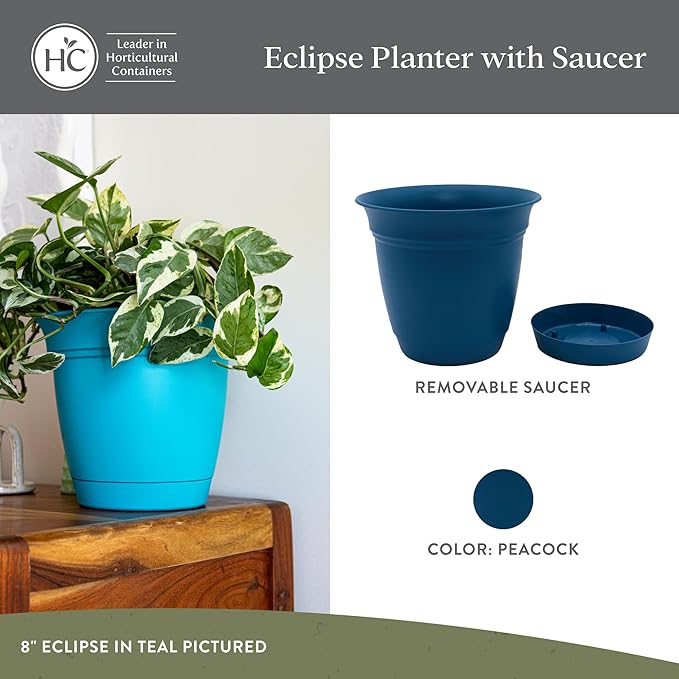 The HC Companies 10 Inch Eclipse Round Planter Pots - Image 2