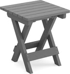 LUE BONA Small Outdoor Folding Side Table, HDPS Outside End Table - Image 7