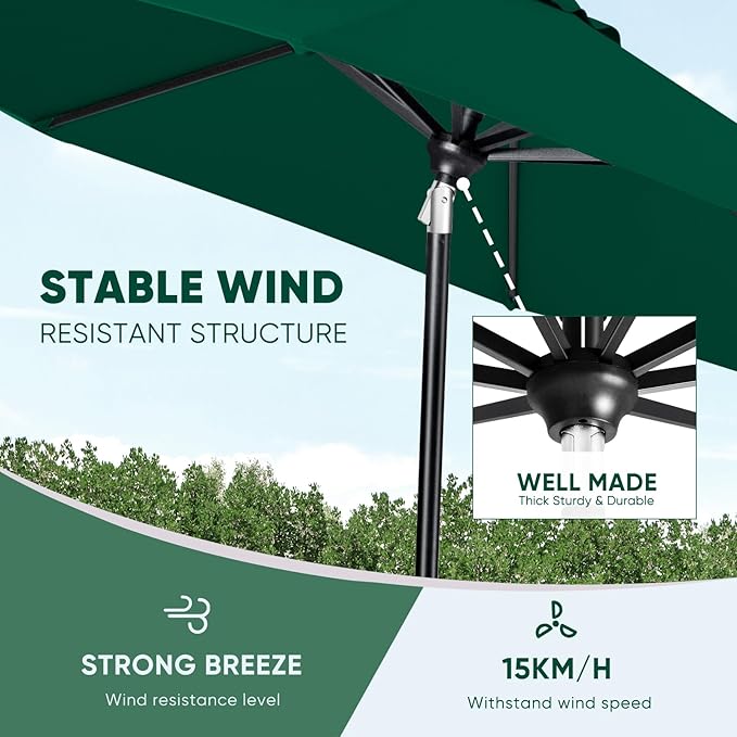 Tempera Patio Market Outdoor Table Umbrella - Image 6