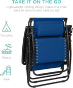 Best Choice Products 30” Wide Folding Zero Gravity Outdoor Recliner Patio - Image 9