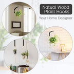 Juexica 4 Pcs Plant Hanger Wooden, 8 Inch Hanging Plant Hooks - Image 7
