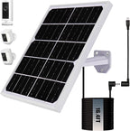 Solar Panel for Security Camera 2 in 1 Port 10W Ring Camera Solar Charger by Unknown