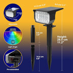 nipify 10 Pack Solar Spot Lights Outdoor Color Changing, 7 Modes Halloween RGB - Image 6