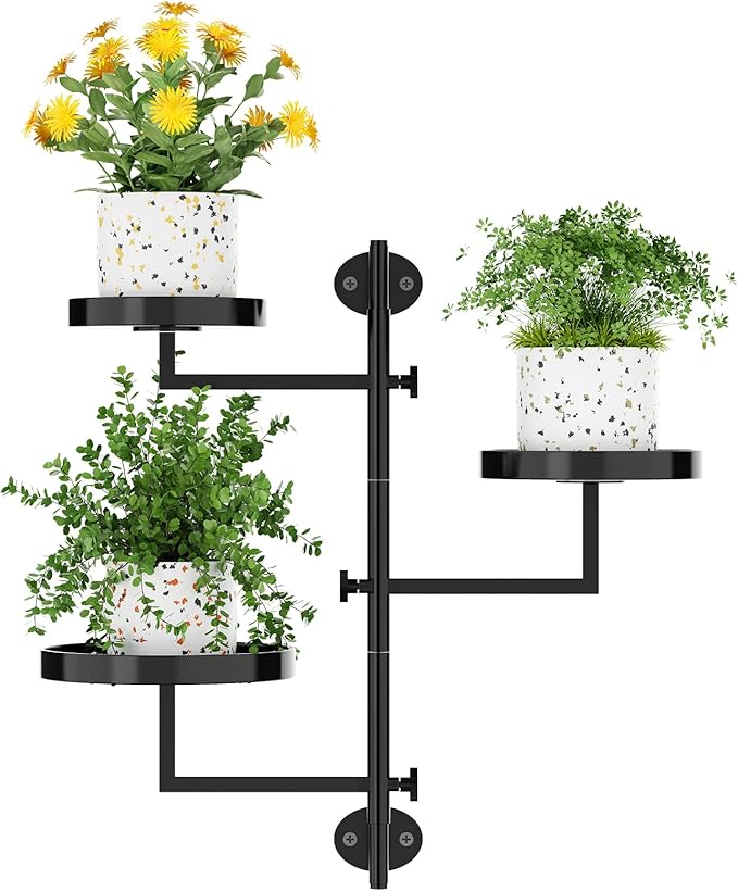 Window Plant Shelves Plant Shelf Indoor Metal Plant Stand Rotating Window Shelf - Image 8