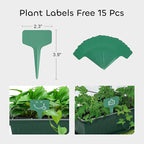 GROWNEER 6 Packs 17 Inches Green Flower Window Box Plastic Vegetable Planters - Image 2