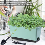 Window Box Planter 6 Pcs, 17 Inches Rectangle Flower Pots - Image 8