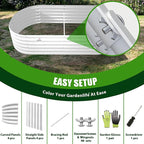 A ANLEOLIFE 6X2X1.5 ft Galvanized Raised Garden Beds Outdoor, Oval Round Metal - Image 6