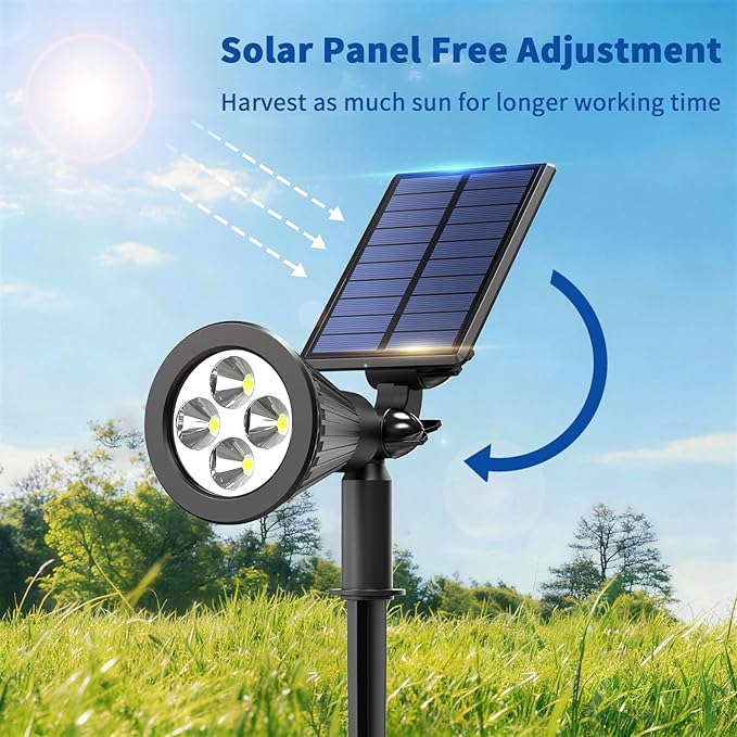 Solar Lights Outdoor Waterproof IP65, 6500K Super Bright LED, 2 Lighting Modes - Image 3