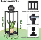 2-Pack Plant Stand Indoor Outdoor, Heavy Duty Wrought Iron Pedestal Stands - Image 3