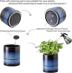 Nihow Self Watering Plant Pot: 6 Inch Ceramic Planter - Image 4