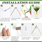 2 Pieces Gold Wall Decor Hanging Planters - Image 3