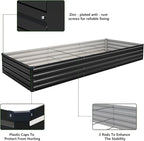 10×3×1FT Galvanized Raised Garden Bed Kit, Metal Planter Boxes, Large Outdoor - Image 4