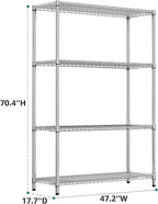 IZEUK 3400 LBS Garage Shelving Wide Storage Shelves 4 Tier Metal Shelves Heavy - Image 3