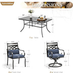 Sophia and William Outdoor Patio Dining Set - Image 6