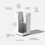 Veradek Block Series Pedestal Planter - Image 2
