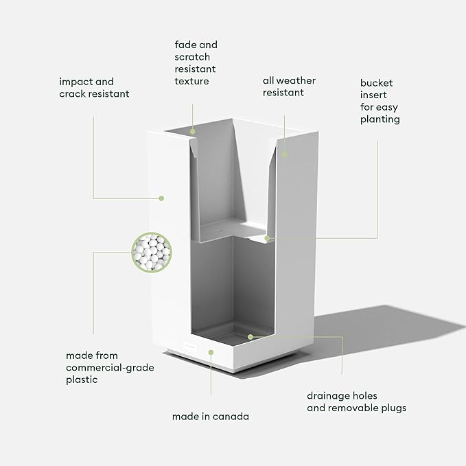Veradek Block Series Pedestal Planter - Image 2