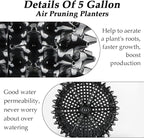 5 Gallon Air Pruning Containers, Roots Control Planter New Plastic Nursery Pots - Image 3