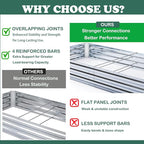 Galvanized Raised Garden Beds for Vegetables Large Metal Planter Box Steel Kit - Image 4