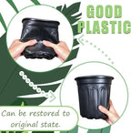 60 Pack 1 Gallon Nursery Plant Pots, Thickened Flexible Plastic Seedling Pot - Image 5