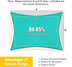 Artpuch Waterproof Sun Shade Sail, UV Resistant Rain Canopy, Curved Edges Shade - Image 5