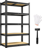 5 Tier Garage Shelving 2020LBS Storage Shelves, Adjustable Heavy Duty Metal by REIBII