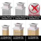 Dynaming 6 Pack Solar Post Cap Lights Outdoor, High Brightness Warm White SMD - Image 3