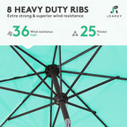 JEAREY 9FT Outdoor Patio Umbrella Market Umbrella - Image 4