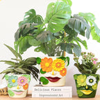 GUGUGO 8 Inch Large Flower Face Planters, Abstract Unique Head Plant Pot - Image 2