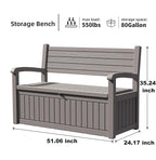 DRATO 75 Gallon Storage Bench Deck Box Outdoor Indoor, Lockable Durable - Image 2