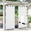 Easy-Going Linen Look Outdoor Curtains Waterproof Windproof Porch Curtains by Easy-Going