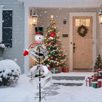 Outdoor Christmas Decorations Snowman Solar Wind Spinner Lighted Christmas Yard - Image 5