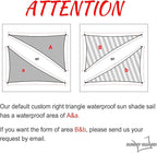SUNNY GUARD Waterproof Sun Shade Sail 16'x16'x22.6' Cream Right Triangle UV - Image 2