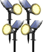 Solar Spot Lights for Outside, 21 LED Outdoor Solar Lights for Yard, 4 Pack - Image 8